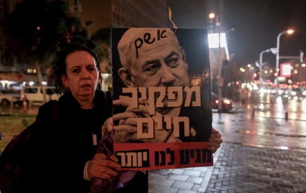 İsrailli girovların ailələri Netanyahuya etiraz ediblər - VİDEO