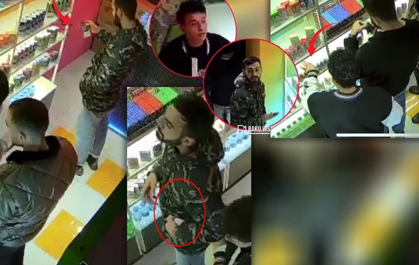 Bakıda 4 nəfər əlbir olub qəlyan mağazasını belə "soydu" - ANBAAN VİDEO