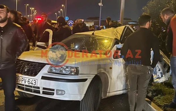 Aeroport yolunda ağır qəza - FOTO/VİDEO
