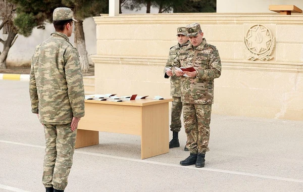 Azərbaycan Ordusunun bir qrup hərbçisi ehtiyata buraxılıb - FOTO/VİDEO