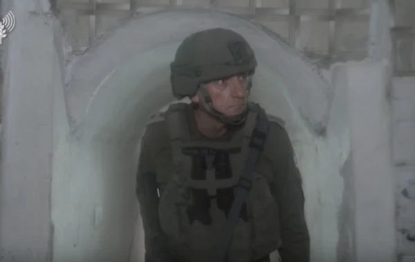 SAXAL-ın Baş Qərargah rəisi Qəzzadakı tunelə şəxsən baxış keçirib - VİDEO