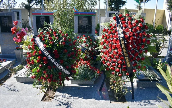 Şəhid hərbi pilot Rəşad Atakişiyevin məzarı ziyarət edilib - FOTO/VİDEO