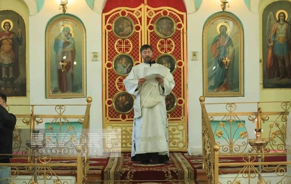 Gəncədə pravoslav xristianlar tərəfindən Milad bayramı qeyd olunub - FOTO