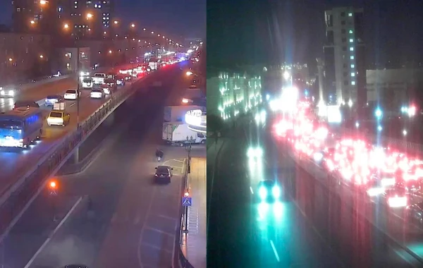 Bakının bəzi yollarında tıxac yaranıb