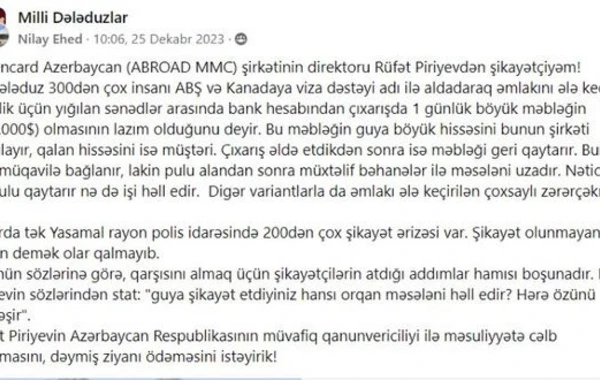 “Greencard Azerbaijan”ın rəhbəri Rüfət Piriyev axtarışa verildi - FOTO/VİDEO