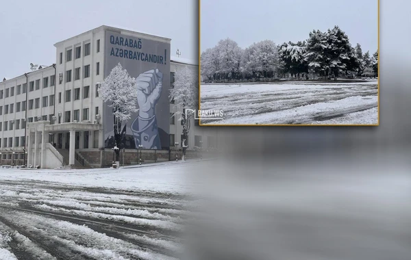 Xankəndi ağ örpəyə bürünüb - FOTO/VİDEO