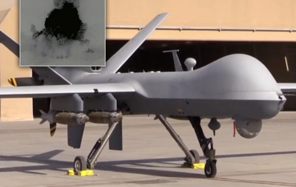 Amerikanın MQ-9A Reaper pilotsuz təyyarəsi Yəməndə vurulub - VİDEO