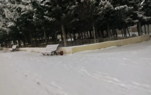 Qarlı Bakıdan maraqlı görüntülər - FOTO