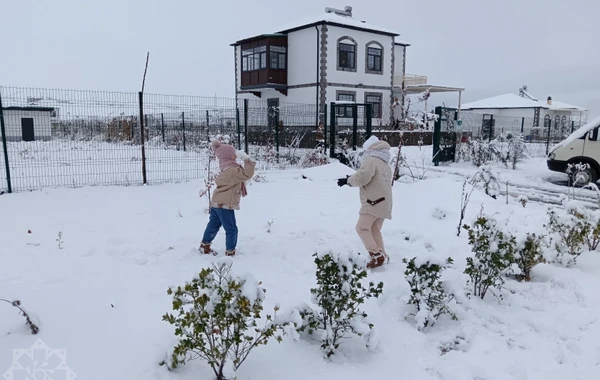 Ağalıda uşaqların qar sevinci - FOTO