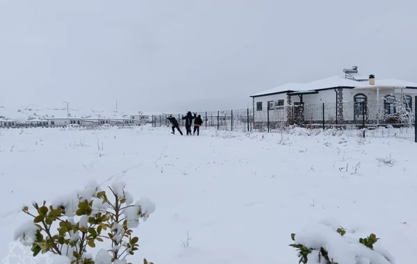 Ağalıda uşaqların qar sevinci - FOTO