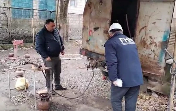 Qazaxda qazdoldurma məntəqəsinin fəaliyyəti dayandırılıb - FOTO/VİDEO