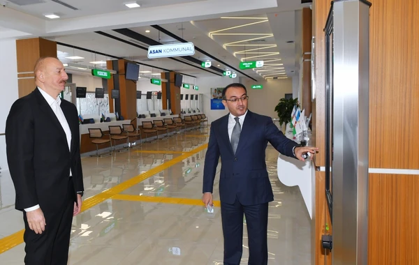 İlham Əliyev Lənkəran regional “ASAN xidmət” mərkəzinin açılışını edib - FOTO