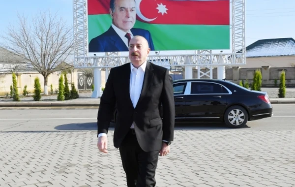 Prezident Neftçala şəhərinin içməli su təchizatı sistemlərinin istismara verilməsi mərasimində - FOTO