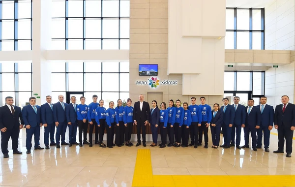 Prezident Lənkəran regional “ASAN xidmət” mərkəzinin açılışını edib - FOTO