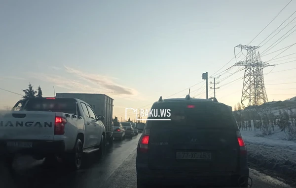 Bakı-Şamaxı yolunda böyük TIXAC - FOTO/VİDEO