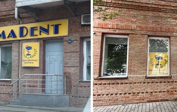Gəncədə abidələrə vurulmuş qanunsuz reklam lövhələri sökülüb - FOTO