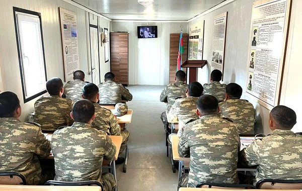 Hərbi qulluqçuların mənəvi-psixoloji hazırlığı daim yüksək səviyyədə saxlanılır - FOTO