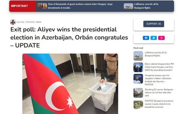 Azərbaycanda prezident seçkiləri: Xalqın qələbəsi və xalq üçün qələbə