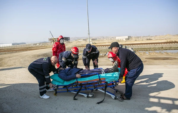 FHN tərəfindən Bakı Beynəlxalq Dəniz Ticarət Limanında xüsusi təlim keçirilib - FOTO