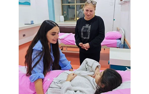 Leyla Əliyeva Milli Hemotologiya və Transfuziologiya Mərkəzinin Talassemiya Mərkəzində olub - FOTO