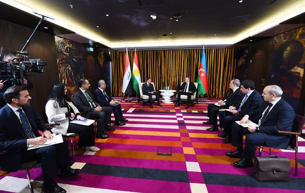 Münxendə Azərbaycan Prezidenti ilə İraq Kürdüstan Regionunun Başçısının görüşü olub - YENİLƏNİB - FOTO