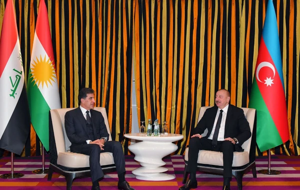 Münxendə Azərbaycan Prezidenti ilə İraq Kürdüstan Regionunun Başçısının görüşü olub - YENİLƏNİB - FOTO