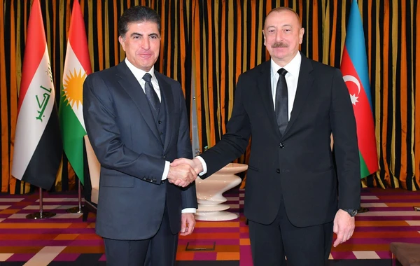 Münxendə Azərbaycan Prezidenti ilə İraq Kürdüstan Regionunun Başçısının görüşü olub - YENİLƏNİB - FOTO