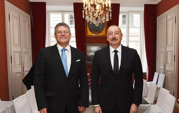 Münxendə Prezident İlham Əliyev ilə Avropa Komissiyasının İcraçı vitse-prezidentinin görüşü olub - YENİLƏNİB - FOTO
