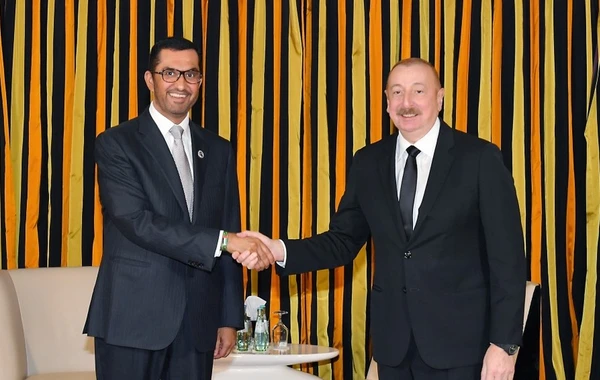 Azərbaycan Prezidenti ilə BƏƏ-nin sənaye və qabaqcıl texnologiyalar nazirinin görüşü olub - YENİLƏNİB - FOTO