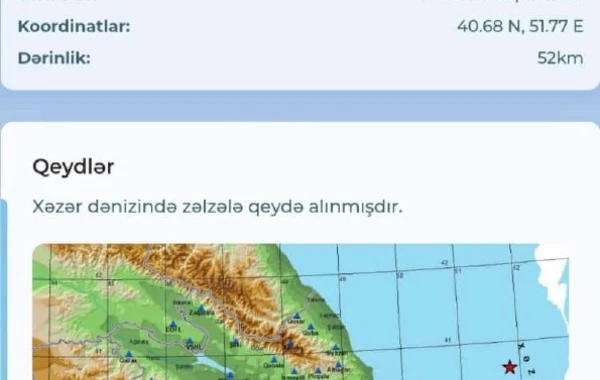 Xəzər dənizində zəlzələ oldu - FOTO