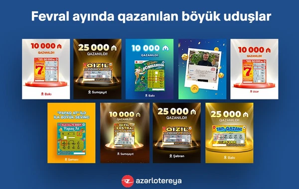 “Azərlotereya” fevralda 14 böyük uduş qazandırıb