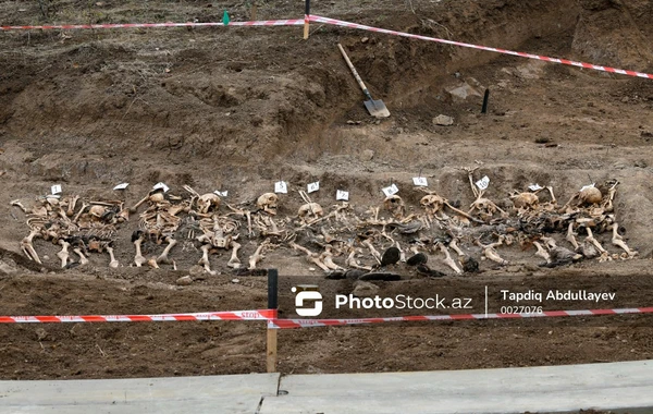 Xocalıda aşkar edilmiş kütləvi məzarlıqdan daha 5 nəfərin qalıqları tapılıb