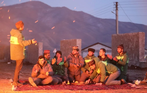 Xocalıda uzun illərdən sonra Od çərşənbəsi tonqalı qalanıb - FOTO/VİDEO