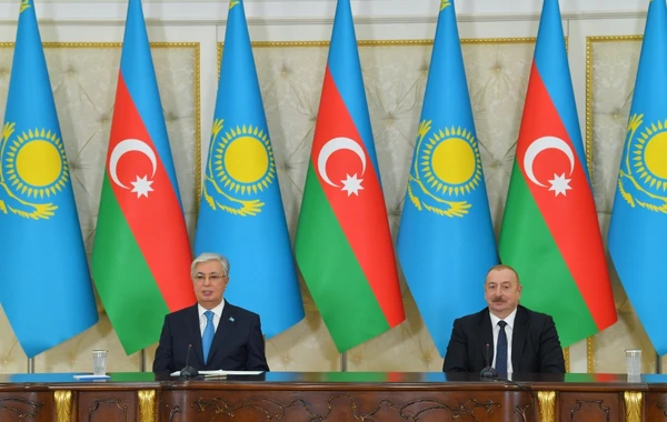 İlham Əliyev və Kasım-Jomart Tokayev mətbuata bəyanatlarla çıxış ediblər - YENİLƏNİB - FOTO