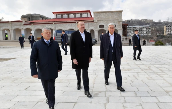 Azərbaycan və Qazaxıstan prezidentləri Şuşaya səfər ediblər - YENİLƏNİB - FOTO