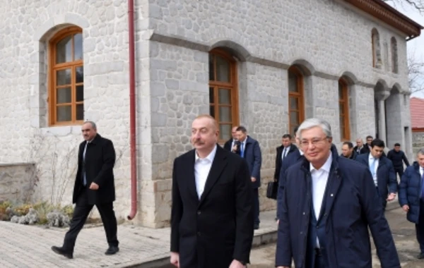 Azərbaycan və Qazaxıstan prezidentləri Şuşaya səfər ediblər - YENİLƏNİB - FOTO