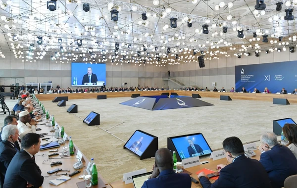 Bakıda XI Qlobal Bakı Forumu işə başlayıb, İlham Əliyev iştirak edib - YENİLƏNİB + FOTO