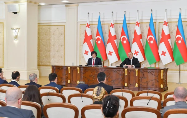 İlham Əliyev və İrakli Kobaxidze mətbuata bəyanatlarla çıxış ediblər - YENİLƏNİB-3 + FOTO/VİDEO