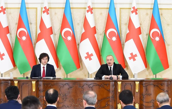 İlham Əliyev və İrakli Kobaxidze mətbuata bəyanatlarla çıxış ediblər - YENİLƏNİB-3 + FOTO/VİDEO