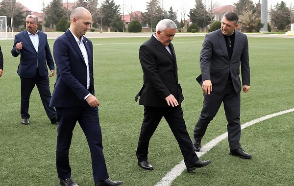 AFFA prezidenti Ağsu şəhər stadionuna baxış keçirib - FOTO