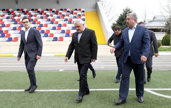 AFFA prezidenti Ağsu şəhər stadionuna baxış keçirib - FOTO