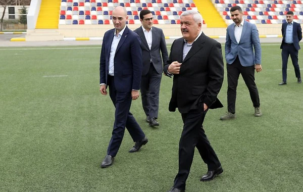 AFFA prezidenti Ağsu şəhər stadionuna baxış keçirib - FOTO