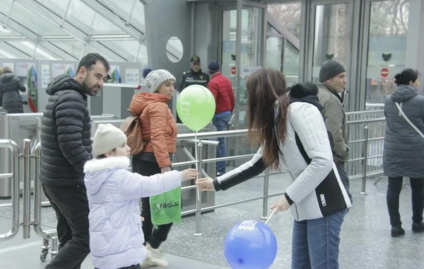 Bakı metrosunda Novruz şənliyi keçirilib - FOTO