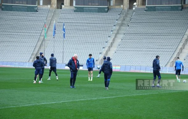 Azərbaycan millisinin Tofiq Bəhramov adına Respublika stadionunda açıq məşqi keçirildi - FOTO