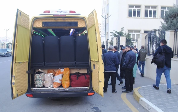 Füzuli şəhərinə növbəti köç karvanı yola salınıb - FOTO