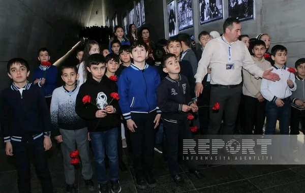 Quba Soyqırımı Memorial Kompleksi ziyarət olunur - FOTO