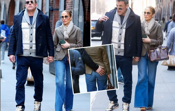 Cennifer Lopez və Ben Afflekin küçədə səmimi görüntüləri - FOTO