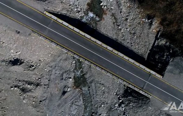 Qaxda Aşağı Malax-Qaşqaçay-Armudlu yolu yenidən qurulub - FOTO