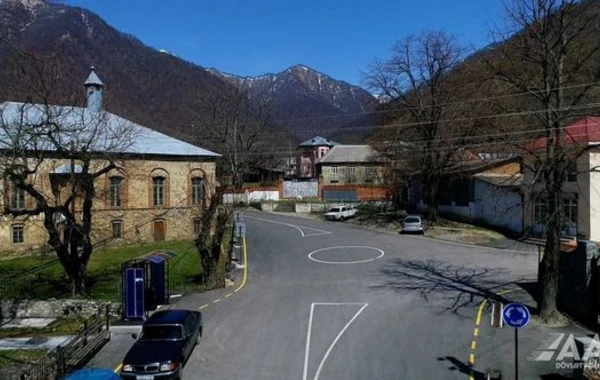 Qaxda Aşağı Malax-Qaşqaçay-Armudlu yolu yenidən qurulub - FOTO