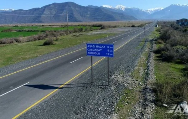 Qaxda Aşağı Malax-Qaşqaçay-Armudlu yolu yenidən qurulub - FOTO